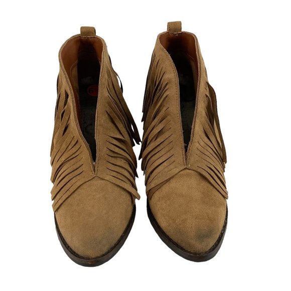 New Coconuts by Matisse Lambert Fringe Ankle Boot Size 6.5M Brown Distressed - Picture 8 of 10